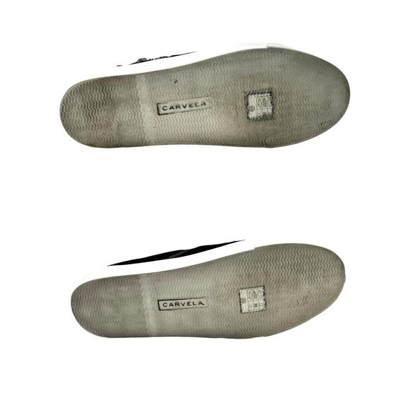 CARVELA KURT GEIGER BLACK SUEDE WITH LARGE CRYSTALS SLIP ON TRAINER SNEAKERS - Picture 16 of 16